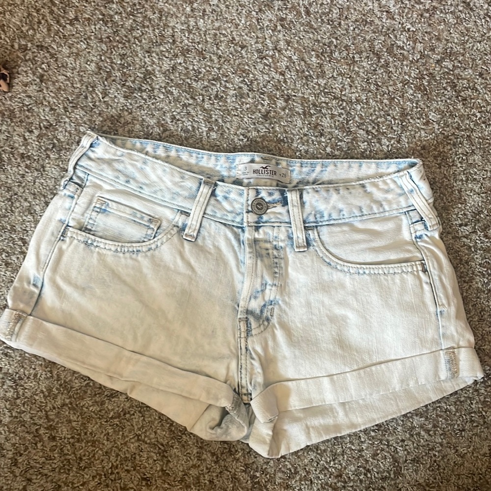 Hollister acid wash denim shorts
